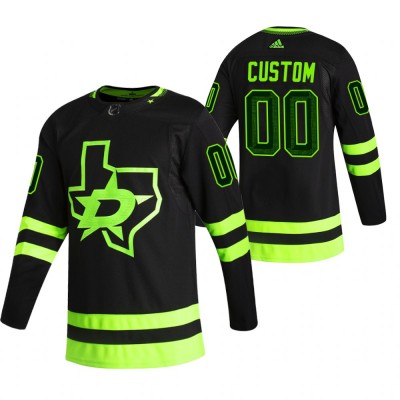 Dallas Stars Custom Black Men's Adidas 202021 Alternate Authentic Player NHL Jersey
